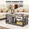 image:imageVEVOR Coffee Table Modern Faux Marble Coffee Table Large 2Tier Rectangle Center Desk with Geometric Legs Minimalist Sturdy Metal Frame Accent End Desk for Living Room Office Easy Assembly White40 Inch