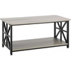 image:imageVEVOR Coffee Table Modern Faux Marble Coffee Table Large 2Tier Rectangle Center Desk with Geometric Legs Minimalist Sturdy Metal Frame Accent End Desk for Living Room Office Easy Assembly White40 Inch