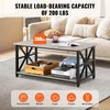 image:imageVEVOR Coffee Table Modern Faux Marble Coffee Table Large 2Tier Rectangle Center Desk with Geometric Legs Minimalist Sturdy Metal Frame Accent End Desk for Living Room Office Easy Assembly White40 Inch