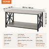 image:imageVEVOR Coffee Table Modern Faux Marble Coffee Table Large 2Tier Rectangle Center Desk with Geometric Legs Minimalist Sturdy Metal Frame Accent End Desk for Living Room Office Easy Assembly White40 Inch