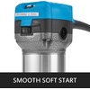 image:imageVEVOR Compact Router 125HP With Fixed Base Plunge Base and Tilt Base Variable Speed Wood Router Kit Max Torque 30000RPM For Woodworking amp Furniture Manufacturingw Fixed Base  Plunge Base and Tilt Base