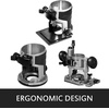 image:imageVEVOR Compact Router 125HP With Fixed Base Plunge Base and Tilt Base Variable Speed Wood Router Kit Max Torque 30000RPM For Woodworking amp Furniture Manufacturingw Fixed Base  Plunge Base and Tilt Base