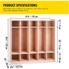 image:imageVEVOR Cubby Mobile Tray Storage Cabinet 20Compartment Cubby Storage Shelf Cubby Storage Cabinet 4 x 5 Classroom Cubbies Classroom Furniture for Home Daycare and Preschool Natural5Section