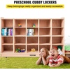 image:imageVEVOR Cubby Mobile Tray Storage Cabinet 20Compartment Cubby Storage Shelf Cubby Storage Cabinet 4 x 5 Classroom Cubbies Classroom Furniture for Home Daycare and Preschool Natural20Section