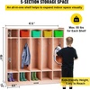 image:imageVEVOR Cubby Mobile Tray Storage Cabinet 20Compartment Cubby Storage Shelf Cubby Storage Cabinet 4 x 5 Classroom Cubbies Classroom Furniture for Home Daycare and Preschool Natural5Section