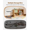 image:imageVEVOR Cubby Mobile Tray Storage Cabinet 5Compartment Cubby Storage Shelf Cubby Storage Cabinet 2Shelf Classroom Cubbies Classroom Furniture for Home Daycare and Preschool Natural2 Cubby