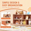 image:imageVEVOR Cubby Mobile Tray Storage Cabinet 5Compartment Cubby Storage Shelf Cubby Storage Cabinet 2Shelf Classroom Cubbies Classroom Furniture for Home Daycare and Preschool Natural5 Cubby