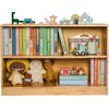 image:imageVEVOR Cubby Mobile Tray Storage Cabinet 5Compartment Cubby Storage Shelf Cubby Storage Cabinet 2Shelf Classroom Cubbies Classroom Furniture for Home Daycare and Preschool Natural2 Cubby