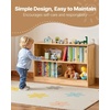 image:imageVEVOR Cubby Mobile Tray Storage Cabinet 5Compartment Cubby Storage Shelf Cubby Storage Cabinet 2Shelf Classroom Cubbies Classroom Furniture for Home Daycare and Preschool Natural2 Cubby