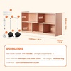 image:imageVEVOR Cubby Mobile Tray Storage Cabinet 5Compartment Cubby Storage Shelf Cubby Storage Cabinet 2Shelf Classroom Cubbies Classroom Furniture for Home Daycare and Preschool Natural5 Cubby