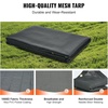 image:imageVEVOR Dump Truck Mesh Tarp 7 x 22 ft PVC Coated Black Heavy Duty Cover with 55 18oz Double Pocket Brass Grommets Reinforced Double Needle Stitch Webbing Fits Manual or Electric Dump Truck System7 x 22