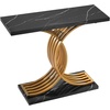 image:imageVEVOR Entryway Table 394 Inch Gold Console Table Narrow Console Table with Metal Frame Modern Console Sofa Table for Living Room Entryway HallwayBlack