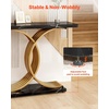 image:imageVEVOR Entryway Table 394 Inch Gold Console Table Narrow Console Table with Metal Frame Modern Console Sofa Table for Living Room Entryway HallwayBlack