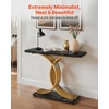 image:imageVEVOR Entryway Table 394 Inch Gold Console Table Narrow Console Table with Metal Frame Modern Console Sofa Table for Living Room Entryway HallwayBlack