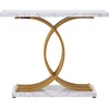 image:imageVEVOR Entryway Table 394 Inch Gold Console Table Narrow Console Table with Metal Frame Modern Console Sofa Table for Living Room Entryway HallwayWhite