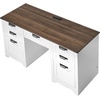 image:imageVEVOR Executive Desk 63 W x 315 D Large Office Desk Modern Computer Table Conference Meeting Room Table Business Furniture Enlarged Desktop for Home Office White and GoldWhite