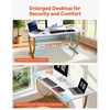 image:imageVEVOR Executive Desk 63 W x 315 D Large Office Desk Modern Computer Table Conference Meeting Room Table Business Furniture Enlarged Desktop for Home Office White and GoldWhitegold