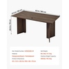 image:imageVEVOR Executive Desk 63 W x 315 D Large Office Desk Modern Computer Table Conference Meeting Room Table Business Furniture Enlarged Desktop for Home Office White and GoldWalnut