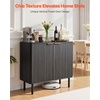 image:imageVEVOR Fluted Cabinet Buffet Cabinet with 2Tier Storage Coffee Bar Cabinet with Adjustable Shelves Sideboard Buffet for Hallway Entryway Living Room or Kitchen Black