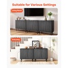 image:imageVEVOR Fluted Cabinet Buffet Cabinet with 2Tier Storage Coffee Bar Cabinet with Adjustable Shelves Sideboard Buffet for Hallway Entryway Living Room or Kitchen Black