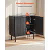 image:imageVEVOR Fluted Cabinet Buffet Cabinet with 2Tier Storage Coffee Bar Cabinet with Adjustable Shelves Sideboard Buffet for Hallway Entryway Living Room or Kitchen Black