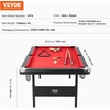 image:imageVEVOR Folding Pool TablePortable Billiards Tables Foldable SpaceSaving Entertainment Game Set Includes Ball Cue Rack Chalk Brush Brown with Bule Cloth for Family Use Recreation Roomblackred