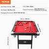 image:imageVEVOR Folding Pool TablePortable Billiards Tables Foldable SpaceSaving Entertainment Game Set Includes Ball Cue Rack Chalk Brush Brown with Bule Cloth for Family Use Recreation Roomblackred