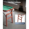 image:imageVEVOR Folding Pool TablePortable Billiards Tables Foldable SpaceSaving Entertainment Game Set Includes Ball Cue Rack Chalk Brush Brown with Bule Cloth for Family Use Recreation RoomGreen