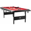 image:imageVEVOR Folding Pool TablePortable Billiards Tables Foldable SpaceSaving Entertainment Game Set Includes Ball Cue Rack Chalk Brush Brown with Bule Cloth for Family Use Recreation Roomblackred