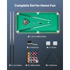 image:imageVEVOR Folding Pool TablePortable Billiards Tables Foldable SpaceSaving Entertainment Game Set Includes Ball Cue Rack Chalk Brush Brown with Bule Cloth for Family Use Recreation RoomGreen