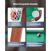 image:imageVEVOR Folding Pool TablePortable Billiards Tables Foldable SpaceSaving Entertainment Game Set Includes Ball Cue Rack Chalk Brush Brown with Bule Cloth for Family Use Recreation RoomGreen