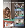 image:imageVEVOR Folding Pool TablePortable Billiards Tables Foldable SpaceSaving Entertainment Game Set Includes Ball Cue Rack Chalk Brush Brown with Bule Cloth for Family Use Recreation RoomGreen
