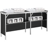 image:imageVEVOR Folding Portable Bar Table Tradeshow Podium Table for Indoor Outdoor Party Picnic Exhibition Includes Carrying Case Storage Shelf and Black Skirt 3839 x 1516 x 34257795 INCH