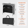 image:imageVEVOR Folding Portable Bar Table Tradeshow Podium Table for Indoor Outdoor Party Picnic Exhibition Includes Carrying Case Storage Shelf and Black Skirt 3839 x 1516 x 34253839 INCH