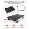 image:imageVEVOR Folding Table Cart Heavy Duty Table Dolly 1800 lbs Steel Panel Truck Cart with 5 inch Swivel Casters Lumber Drywall Dolly with Straps for Party Events Hotel Factory Warehouse2in11800 LBS