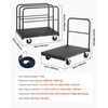 image:imageVEVOR Folding Table Cart Heavy Duty Table Dolly 1800 lbs Steel Panel Truck Cart with 5 inch Swivel Casters Lumber Drywall Dolly with Straps for Party Events Hotel Factory Warehouse2in11800 LBS