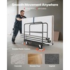 image:imageVEVOR Folding Table Cart Heavy Duty Table Dolly 1800 lbs Steel Panel Truck Cart with 5 inch Swivel Casters Lumber Drywall Dolly with Straps for Party Events Hotel Factory Warehouse2in11800 LBS