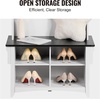 image:imageVEVOR Hall Tree Entryway Bench Coat Rack with Shoe Storage 32 Wide Mudroom Bench with Seating and Adjustable Shelves 5 Hanging Hooks and 4 Storage Drawers for Mudroom Entryway Hallway32 Width