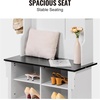 image:imageVEVOR Hall Tree Entryway Bench Coat Rack with Shoe Storage 32 Wide Mudroom Bench with Seating and Adjustable Shelves 5 Hanging Hooks and 4 Storage Drawers for Mudroom Entryway Hallway32 Width