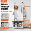 image:imageVEVOR Hall Tree Entryway Bench Coat Rack with Shoe Storage 32 Wide Mudroom Bench with Seating and Adjustable Shelves 5 Hanging Hooks and 4 Storage Drawers for Mudroom Entryway Hallway32 Width