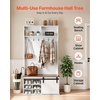 image:imageVEVOR Hall Tree with Bench and Shoe Storage 42 Wide Entryway Hall Tree with Bench Hanging Hooks Storage Shelves Adjustable Shoe Shelves Wooden Furniture for Mudroom Entryway Hallway White