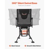 image:imageVEVOR Hunting Chair 360 Silent Swivel Foldable Portable Blind Chair HeavyDuty Steel Frame Ground Stool Seat with AntiSink Swivel Feet Height Adjustable 350 Lbs Capacity for Fishing CampingMild Waterproof