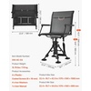 image:imageVEVOR Hunting Chair 360 Silent Swivel Foldable Portable Blind Chair HeavyDuty Steel Frame Ground Stool Seat with AntiSink Swivel Feet Height Adjustable 350 Lbs Capacity for Fishing CampingBreathable Fabric 350 lbs