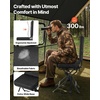 image:imageVEVOR Hunting Chair 360 Silent Swivel Foldable Portable Blind Chair HeavyDuty Steel Frame Ground Stool Seat with AntiSink Swivel Feet Height Adjustable 350 Lbs Capacity for Fishing CampingThickened Seat Cushion