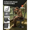 image:imageVEVOR Hunting Chair 360 Silent Swivel Foldable Portable Blind Chair HeavyDuty Steel Frame Ground Stool Seat with AntiSink Swivel Feet Height Adjustable 350 Lbs Capacity for Fishing CampingHydraulic Lift System
