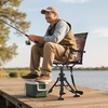 image:imageVEVOR Hunting Chair 360 Silent Swivel Foldable Portable Blind Chair HeavyDuty Steel Frame Ground Stool Seat with AntiSink Swivel Feet Height Adjustable 350 Lbs Capacity for Fishing CampingCamouflage Seat Cover