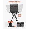 image:imageVEVOR Hunting Chair 360 Silent Swivel Foldable Portable Blind Chair HeavyDuty Steel Frame Ground Stool Seat with AntiSink Swivel Feet Height Adjustable 350 Lbs Capacity for Fishing CampingBreathable Fabric 350 lbs