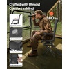 image:imageVEVOR Hunting Chair 360 Silent Swivel Foldable Portable Blind Chair HeavyDuty Steel Frame Ground Stool Seat with AntiSink Swivel Feet Height Adjustable 350 Lbs Capacity for Fishing CampingBreathable Fabric 300 lbs