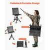 image:imageVEVOR Hunting Chair 360 Silent Swivel Foldable Portable Blind Chair HeavyDuty Steel Frame Ground Stool Seat with AntiSink Swivel Feet Height Adjustable 350 Lbs Capacity for Fishing CampingBreathable Fabric