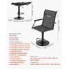 image:imageVEVOR Hunting Chair 360 Silent Swivel Foldable Portable Blind Chair HeavyDuty Steel Frame Ground Stool Seat with AntiSink Swivel Feet Height Adjustable 350 Lbs Capacity for Fishing CampingHydraulic Lift System